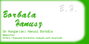 borbala hanusz business card